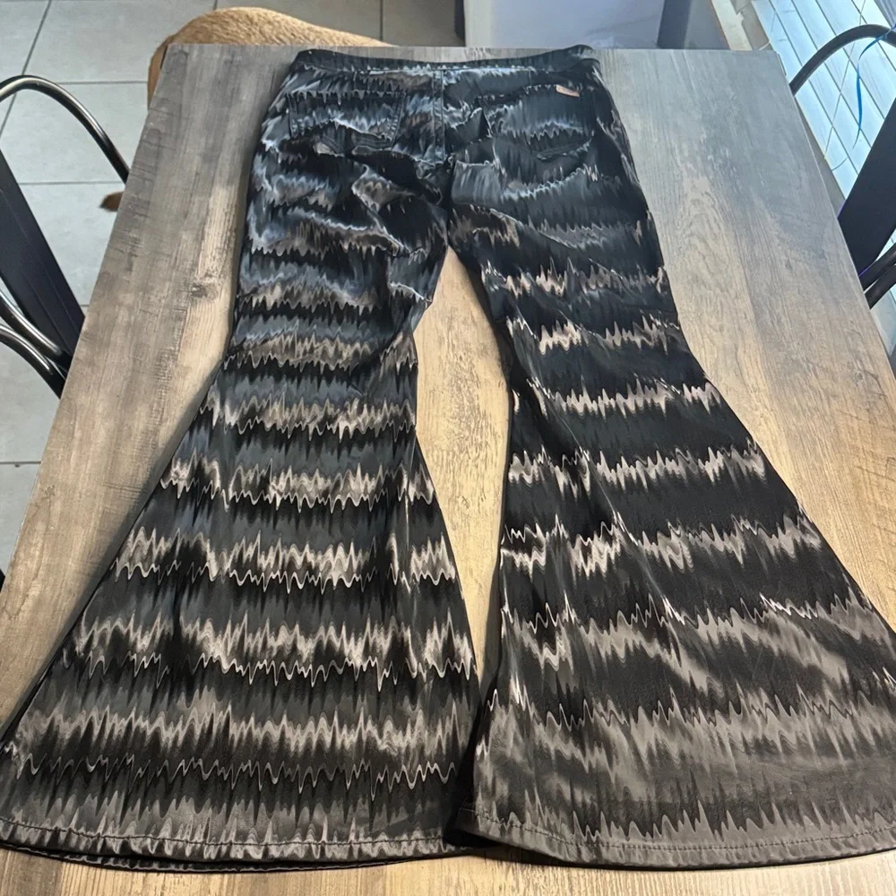 Rock & Roll Denim 'Bargain Button Bell' Black Festival Pants - Picture 6 of 8